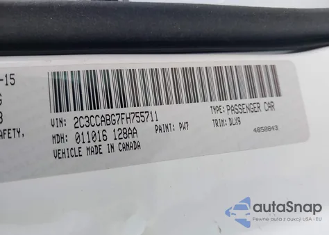 2015 Chrysler 300 S z USA, uszkodzony, nr VIN 2C3CCABG7FH755711